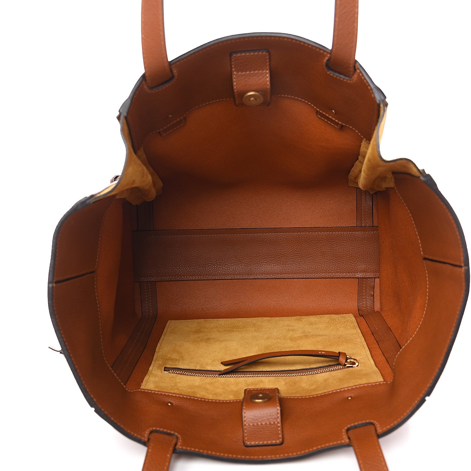 Chloe Smooth Calfskin Medium Milo Shopping Tote Caramel 4 of 8