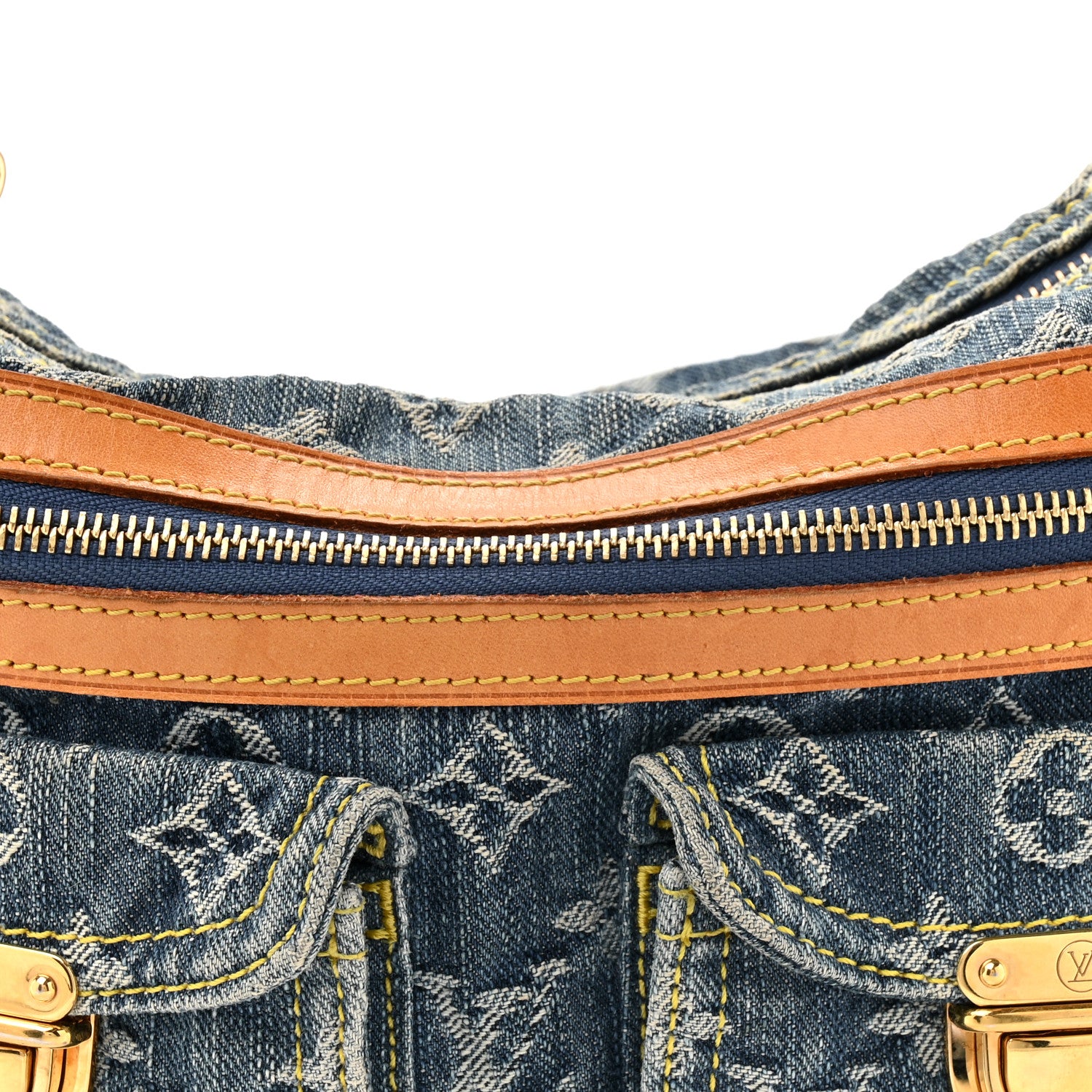 Louis Vuitton Monogram Denim Baggy PM Blue 7 of 11