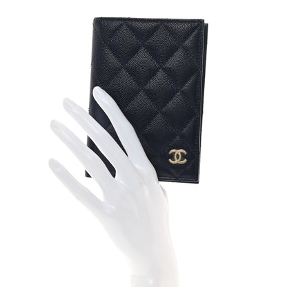 Chanel Caviar Quilted Passport Holder Navy Blue 2 of 7