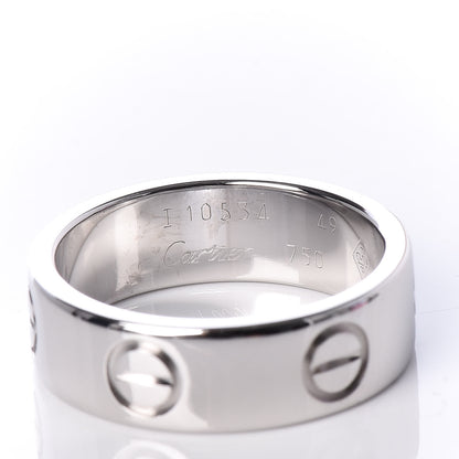 Cartier 18K White Gold 5.5mm LOVE Ring 49 4.75 4 of 4