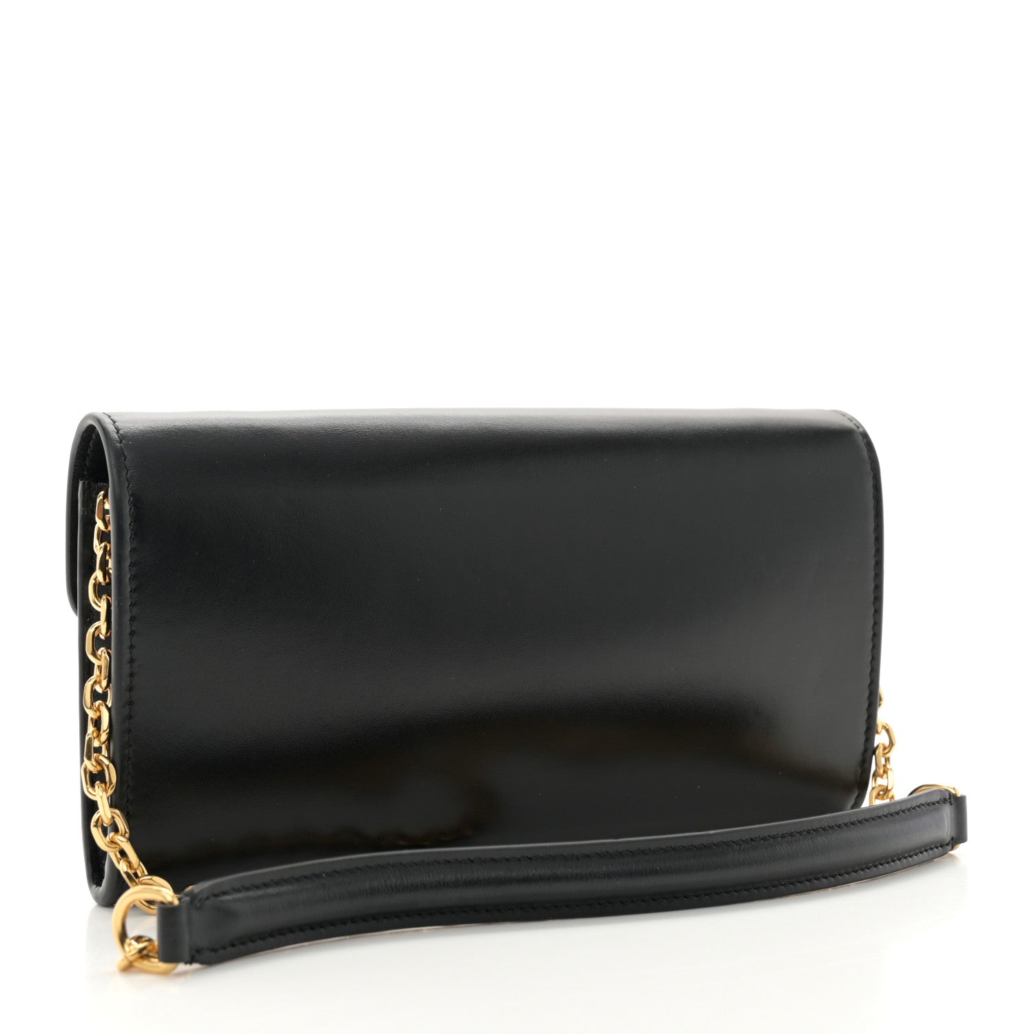Celine Shiny Smooth Calfskin C Wallet On Chain Bag Black 3 of 10