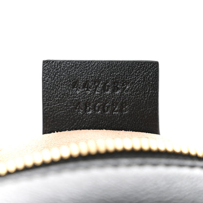 Gucci Monogram Matelasse Diagonal Small GG Marmont Chain Shoulder Bag Beige Black 7 of 11
