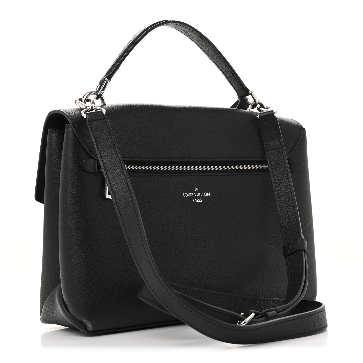 Soft Calfskin My Lockme Top Handle Black