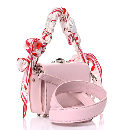 Alexander McQueen Calfskin Silk Scarf Box Shoulder Bag 16 Baby Pink Ivory 3 of 17