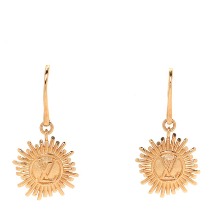 Louis Vuitton Brass Vendome Drop Earrings Gold 1 of 4
