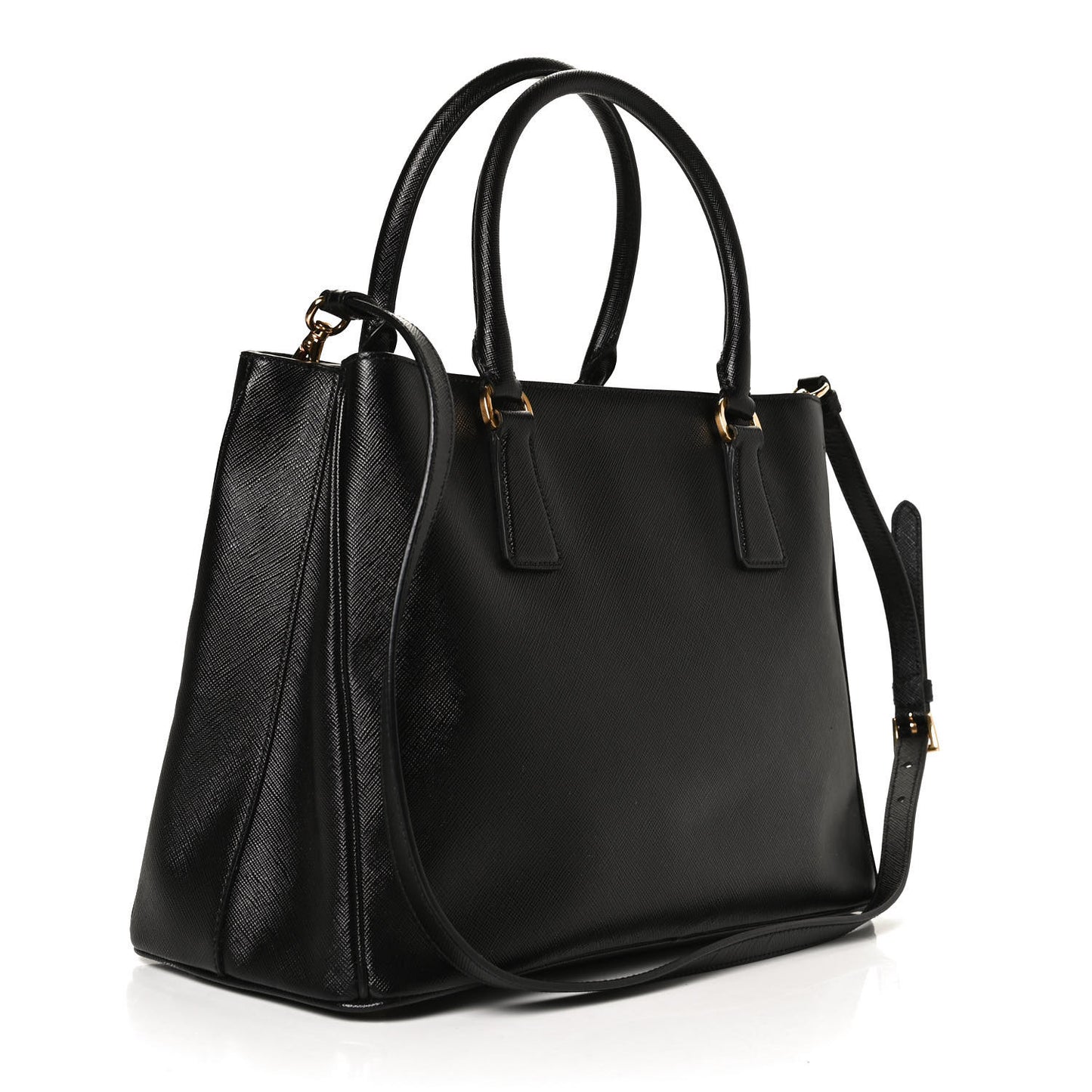 Saffiano Lux Medium Tote Black