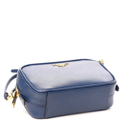 Prada Saffiano Mini Camera Crossbody Bag Royal 4 of 9