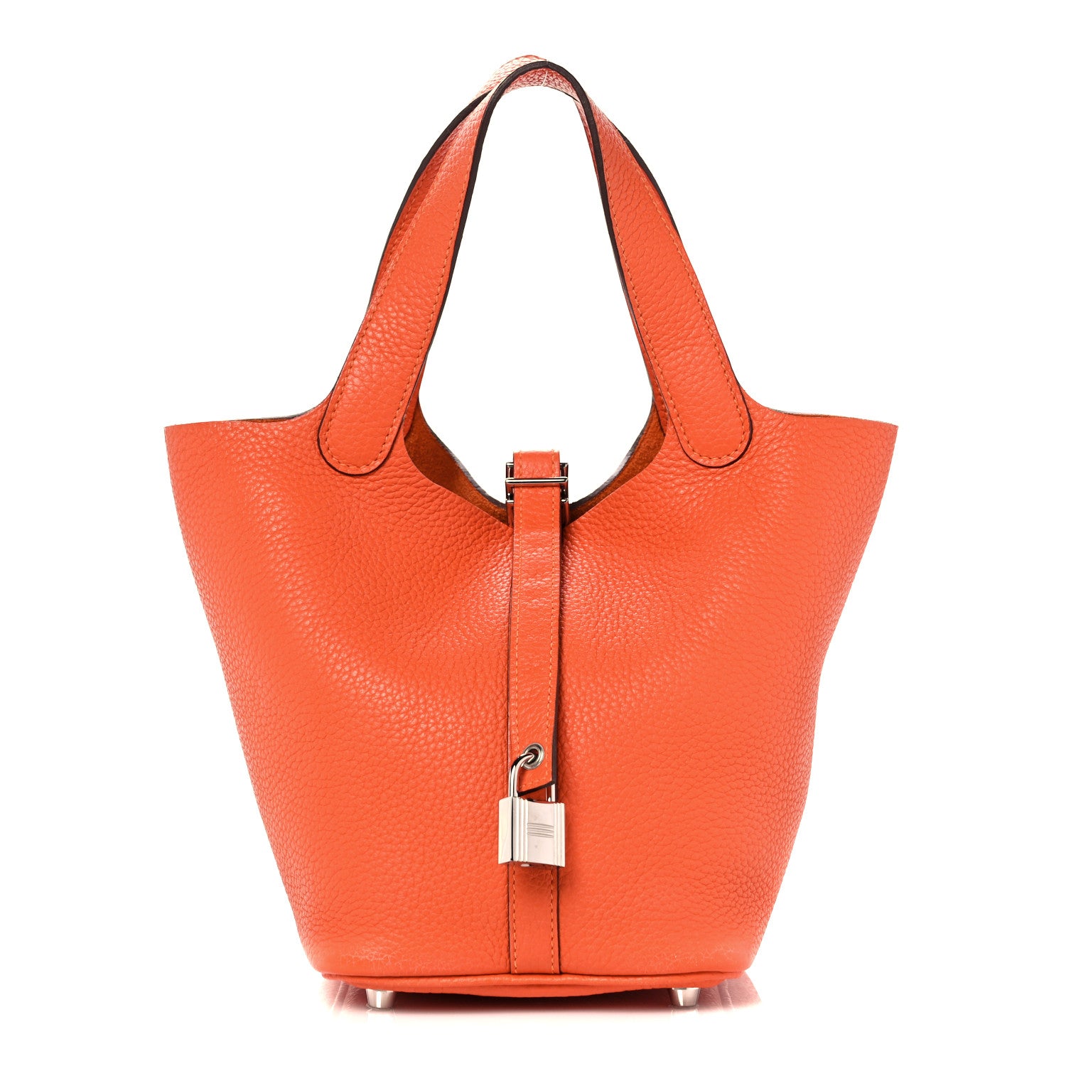 Hermes Taurillon Clemence Picotin Lock 18 PM Orange 1 of 10