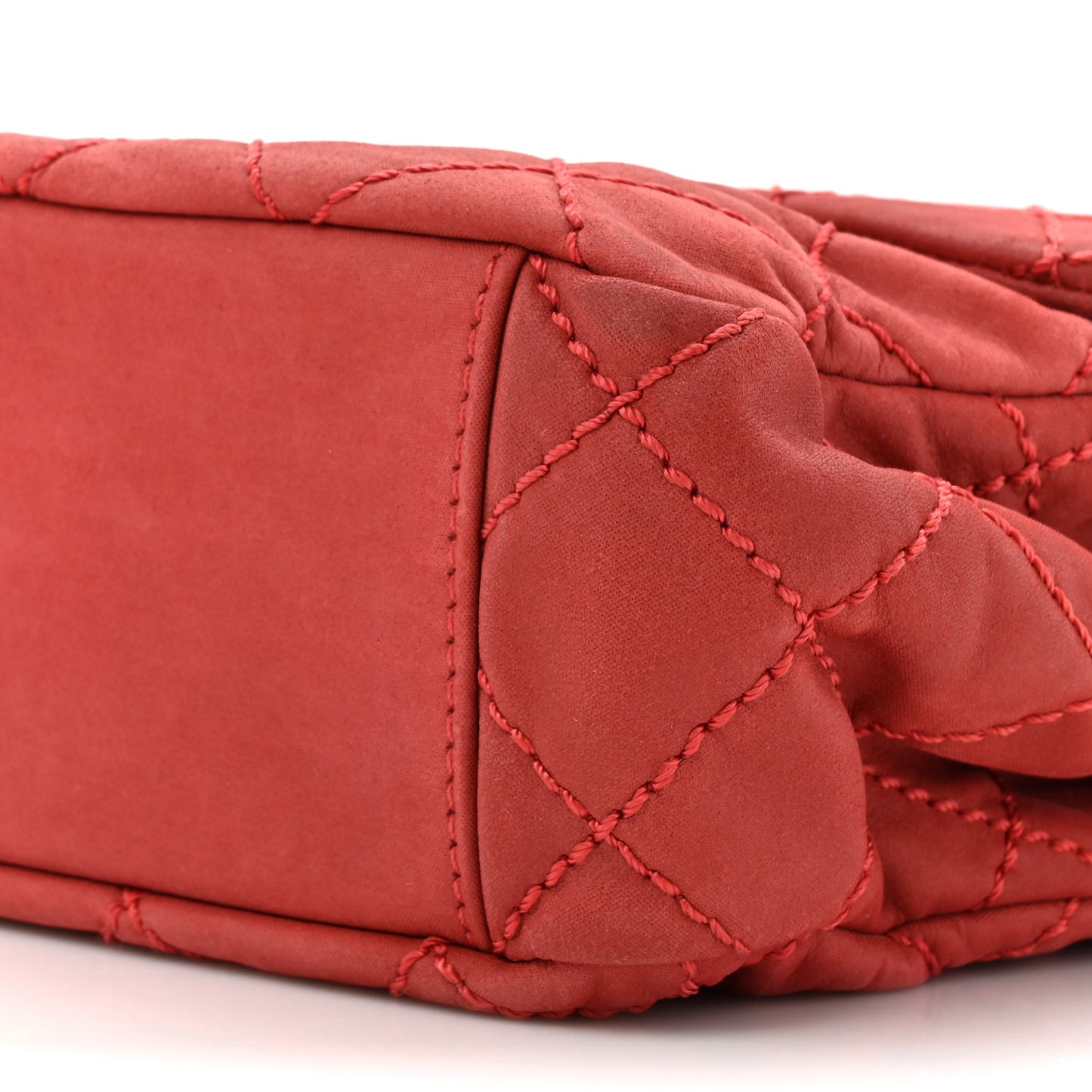 Suede Medium Coco Daily Flap Red