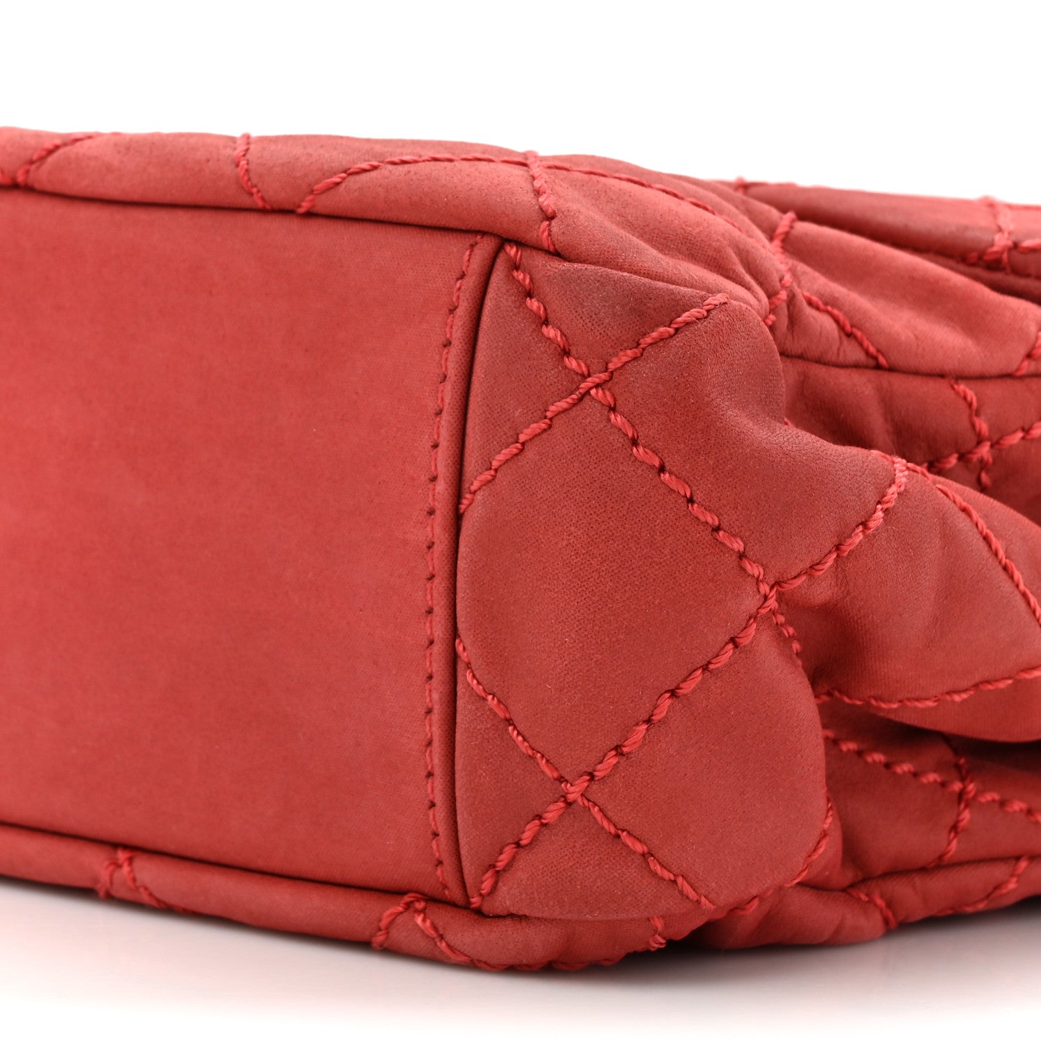 Chanel Suede Medium Coco Daily Flap Red 10 of 12