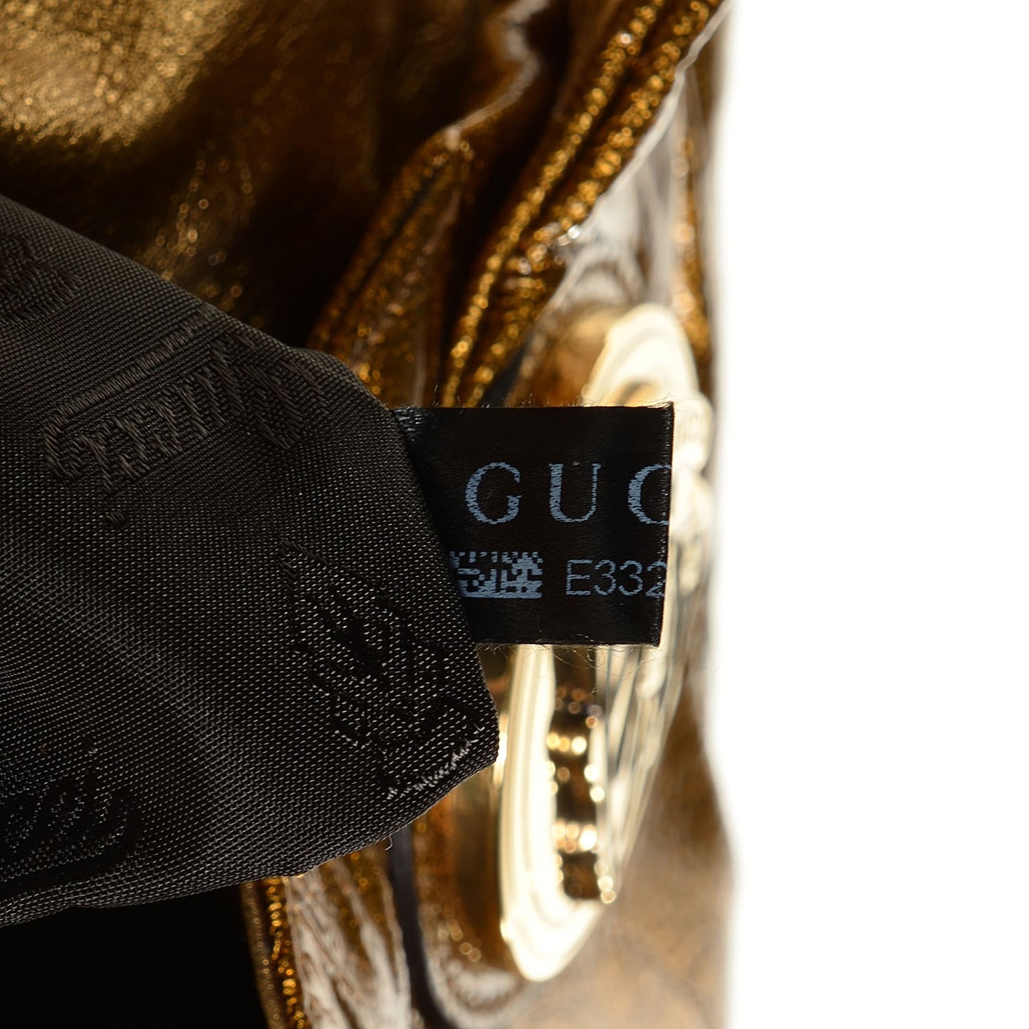 Patent Calfskin Large Hysteria Top Handle Bag Gold