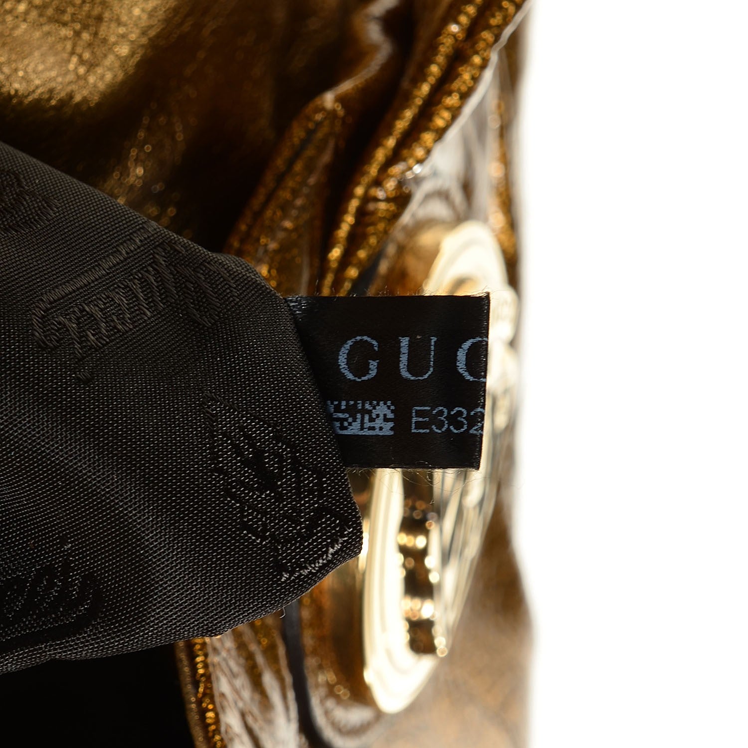 Gucci Patent Calfskin Large Hysteria Top Handle Bag Gold 8 of 9
