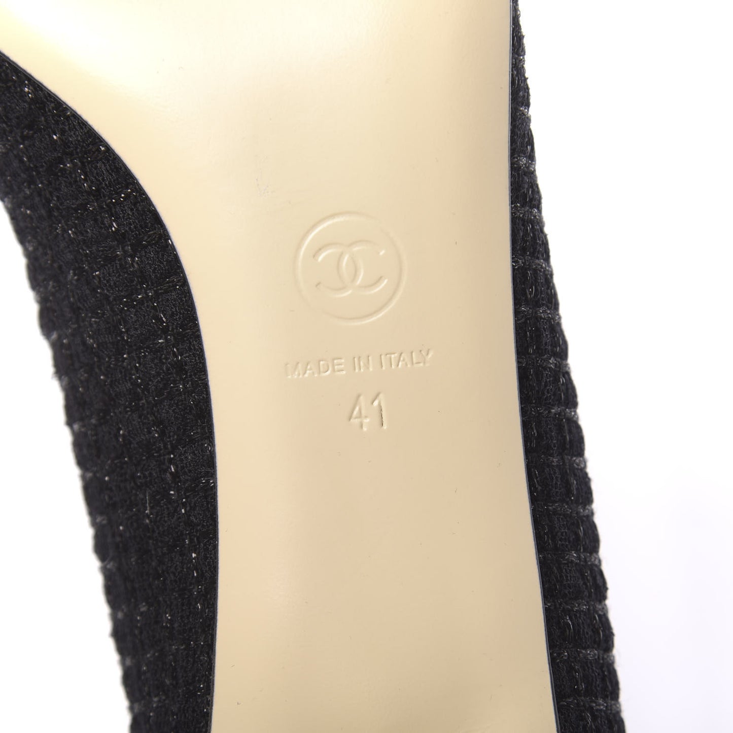 Lambskin Tweed CC Pump 41 Black