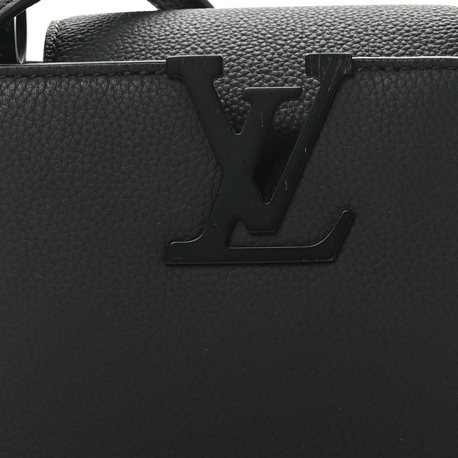 Louis Vuitton Matte Taurillon Capucines East West Mini All Black 7 of 9