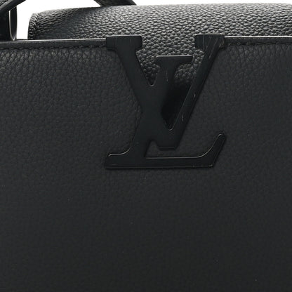 Louis Vuitton Matte Taurillon Capucines East West Mini All Black 7 of 9