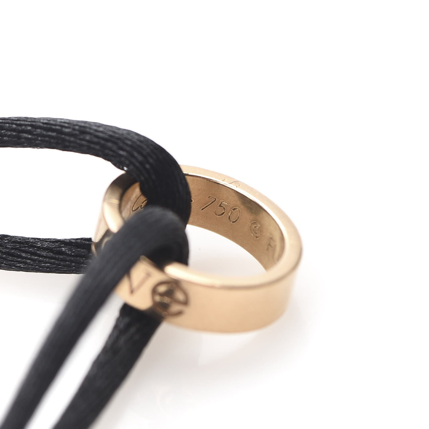Cartier 18K Pink Gold Charity LOVE Adjustable Cord Bracelet Black 4 of 5