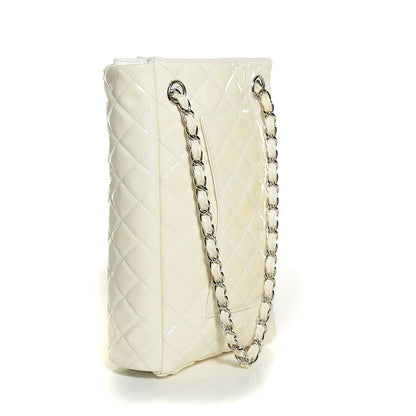 Chanel Patent Quilted Upside Down Flap White 3 of 7