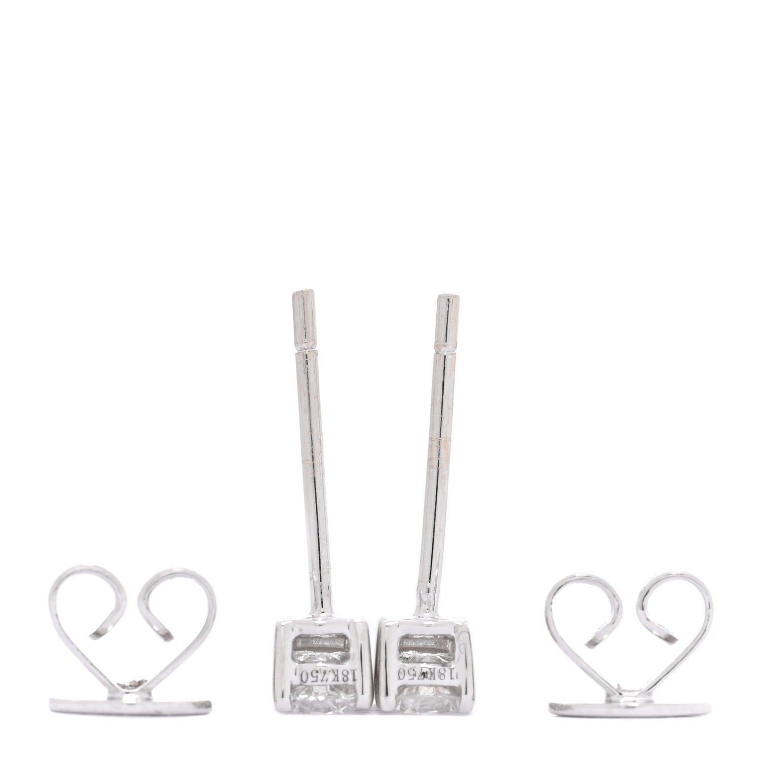 Anita Ko 18K White Gold Diamond Three Dot Earrings 3 of 6
