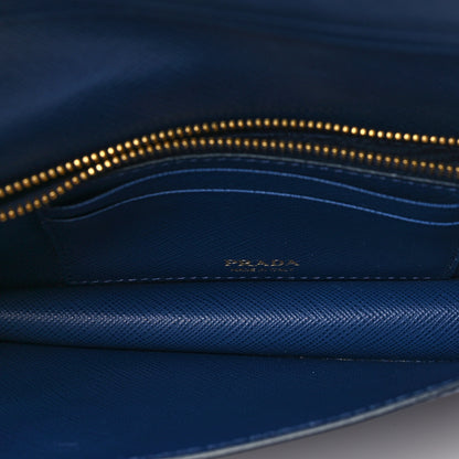 Prada Saffiano Metal Oro Mini Bag Bluette 4 of 6