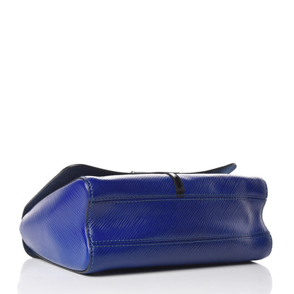Louis Vuitton Epi Flamingo Twist Shoulder Bag MM Blue 4 of 14
