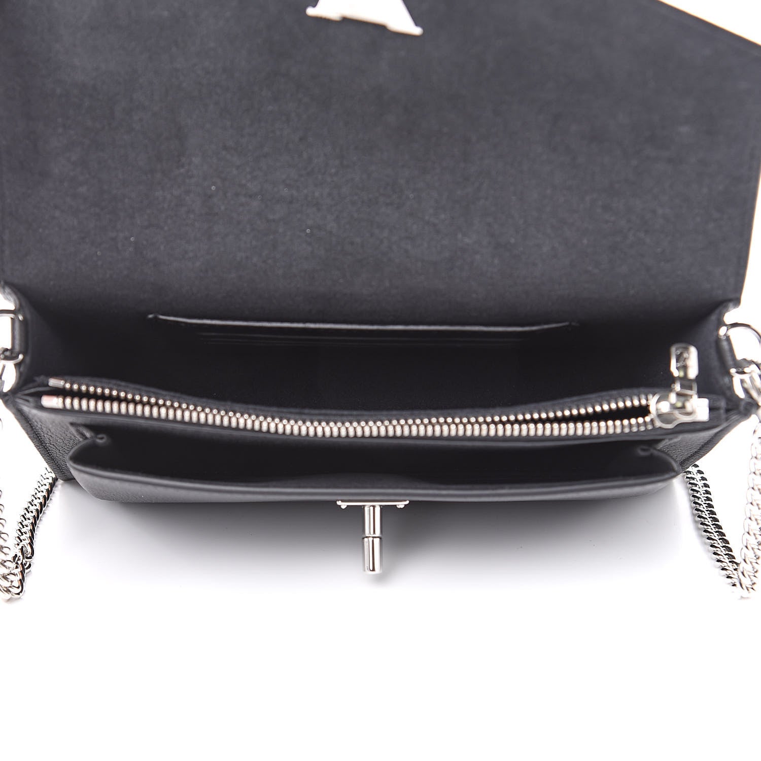 Louis Vuitton Soft Calfskin My Lockme Chain Pochette Black 7 of 9