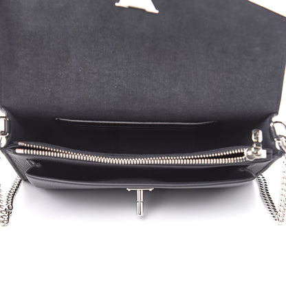 Louis Vuitton Soft Calfskin My Lockme Chain Pochette Black 7 of 9