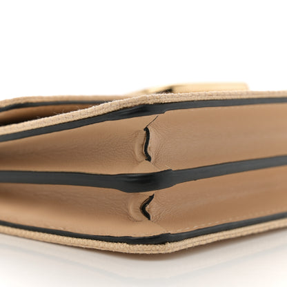 Valentino Garavani Raffia VLogo Wallet on Chain Beige 8 of 11