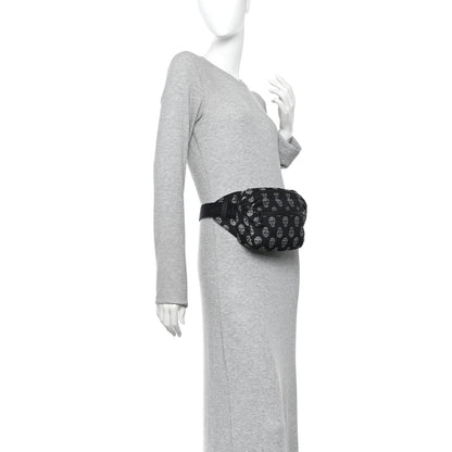 Alexander McQueen Jacquard Skull Belt Bag Black White 2 of 10