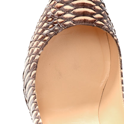 Christian Louboutin Watersnake Decollete 554 85 Pumps 39 Brown 9 of 10