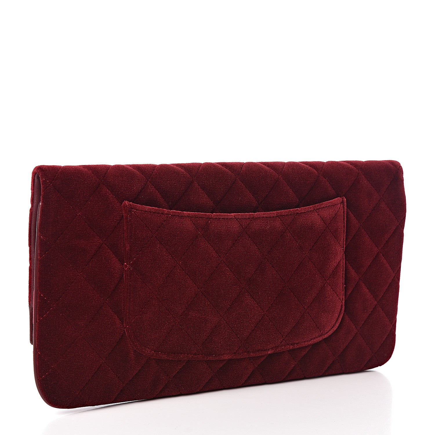 Chanel Velvet Lambskin Large 31 Pouch Burgundy 3 of 7