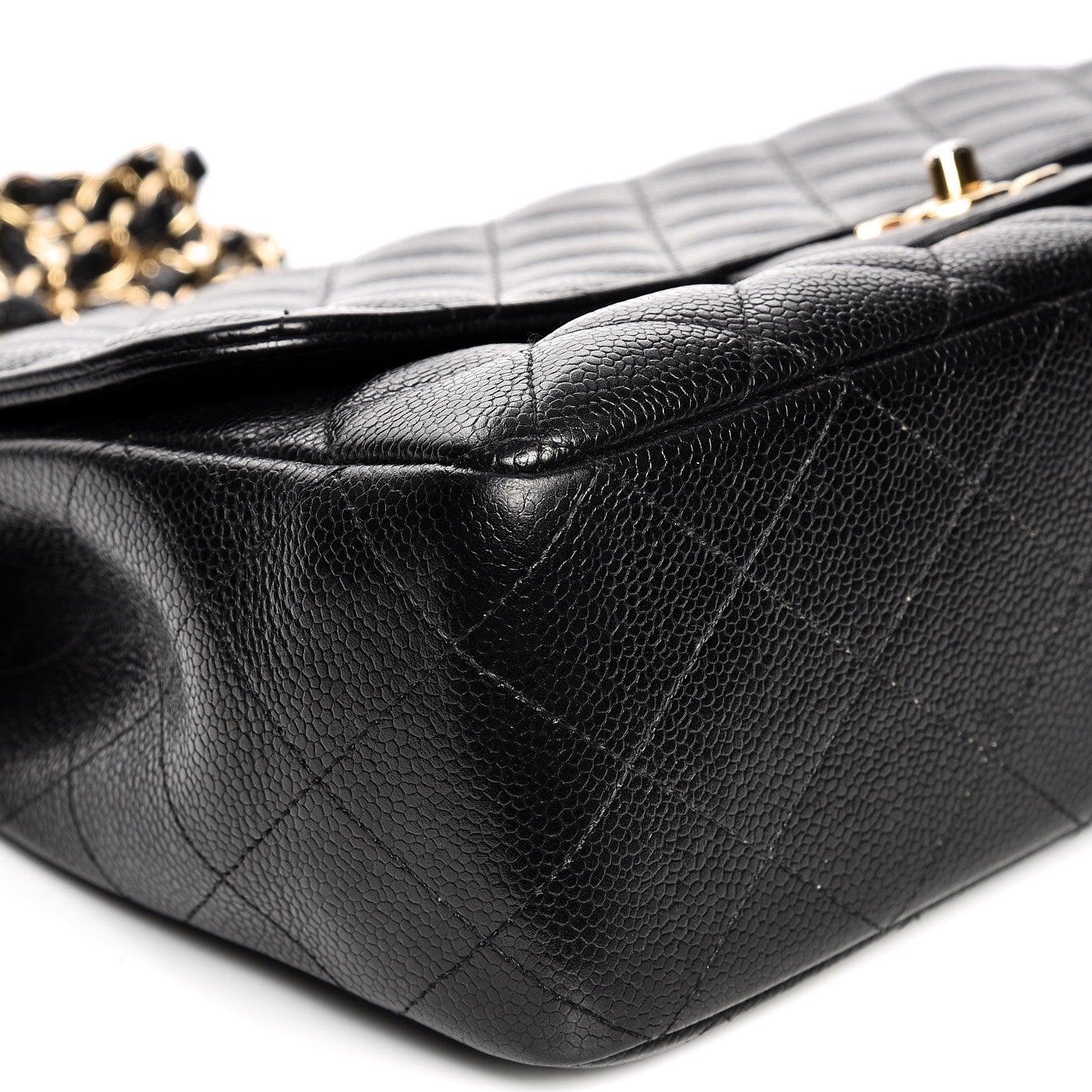 Chanel Caviar Quilted Jumbo Single Flap Black 9 of 13