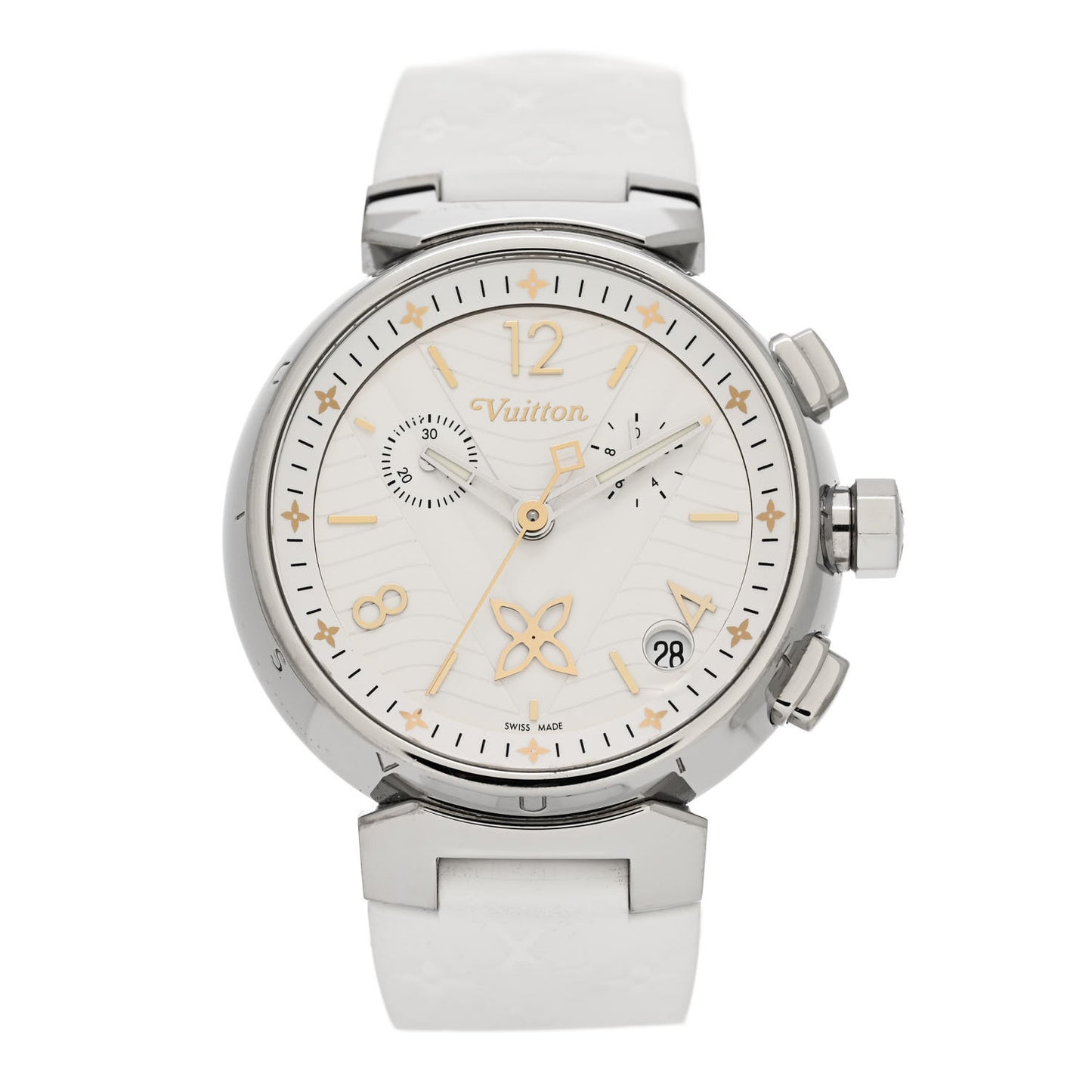 Stainless Steel Rubber 39mm Tambour New Wave Quartz Watch