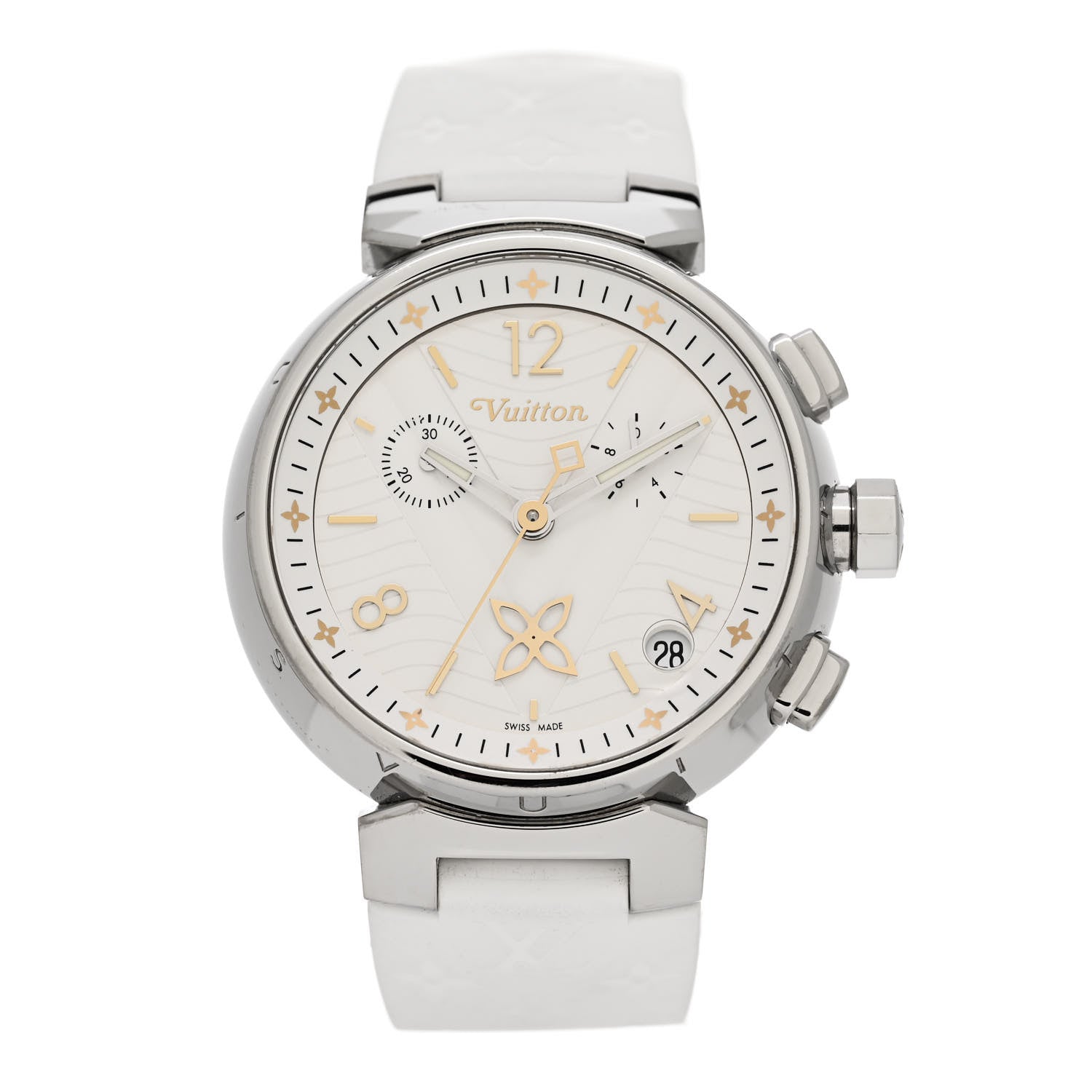 Louis Vuitton Stainless Steel Rubber 39mm Tambour New Wave Quartz Watch 1 of 4