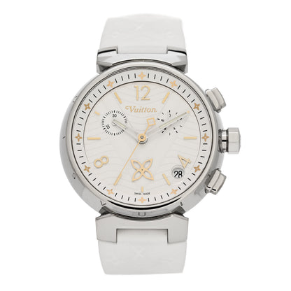 Louis Vuitton Stainless Steel Rubber 39mm Tambour New Wave Quartz Watch 1 of 4