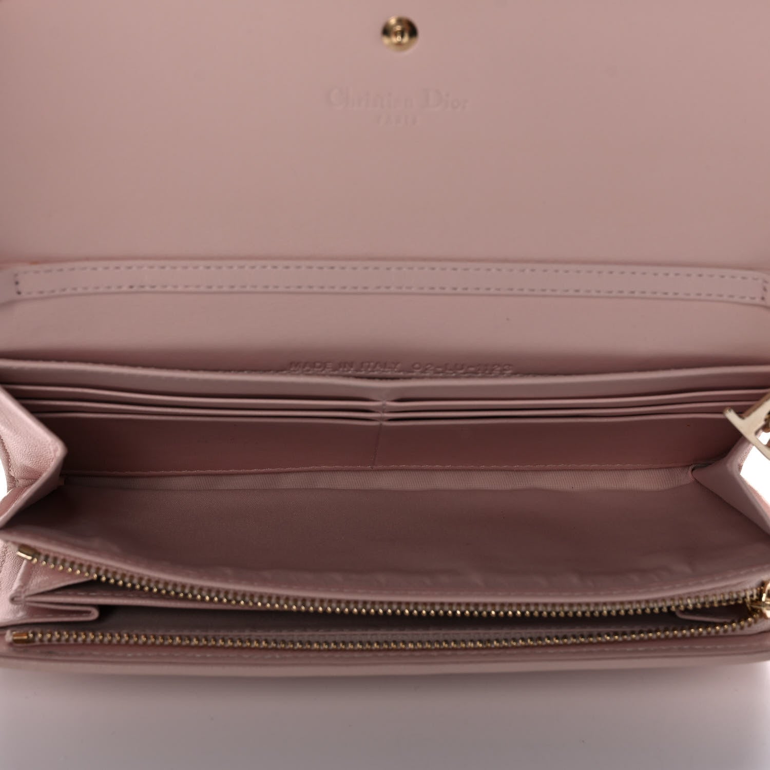 Christian Dior Lambskin Cannage Lady Dior Rendezvous Wallet On Chain Light Pink 5 of 11