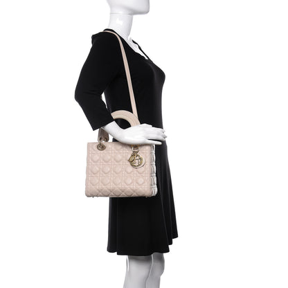 Christian Dior Lambskin Cannage Medium Lady Dior Light Pink 2 of 15