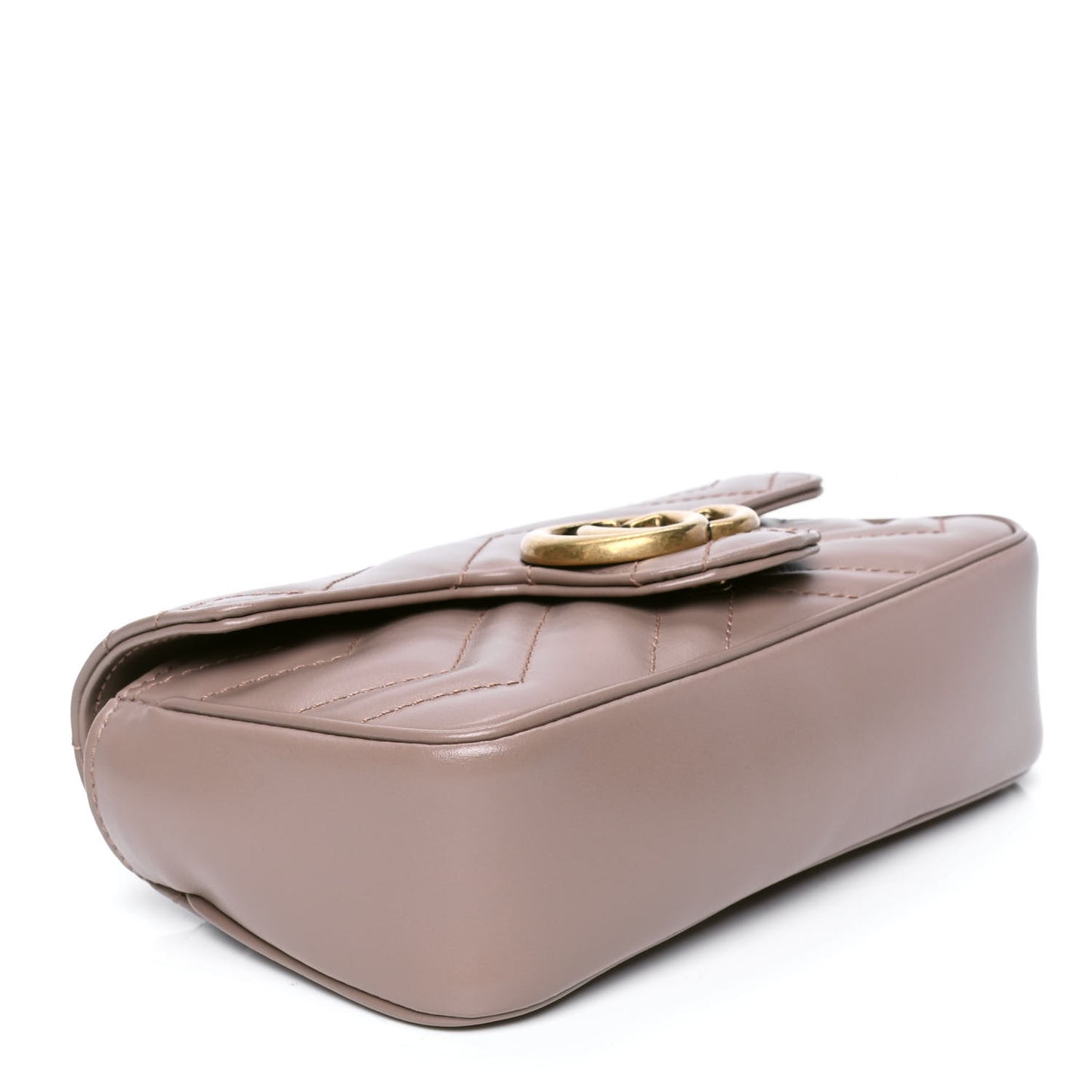 Calfskin Matelasse Super Mini GG Marmont Shoulder Bag Porcelain Rose