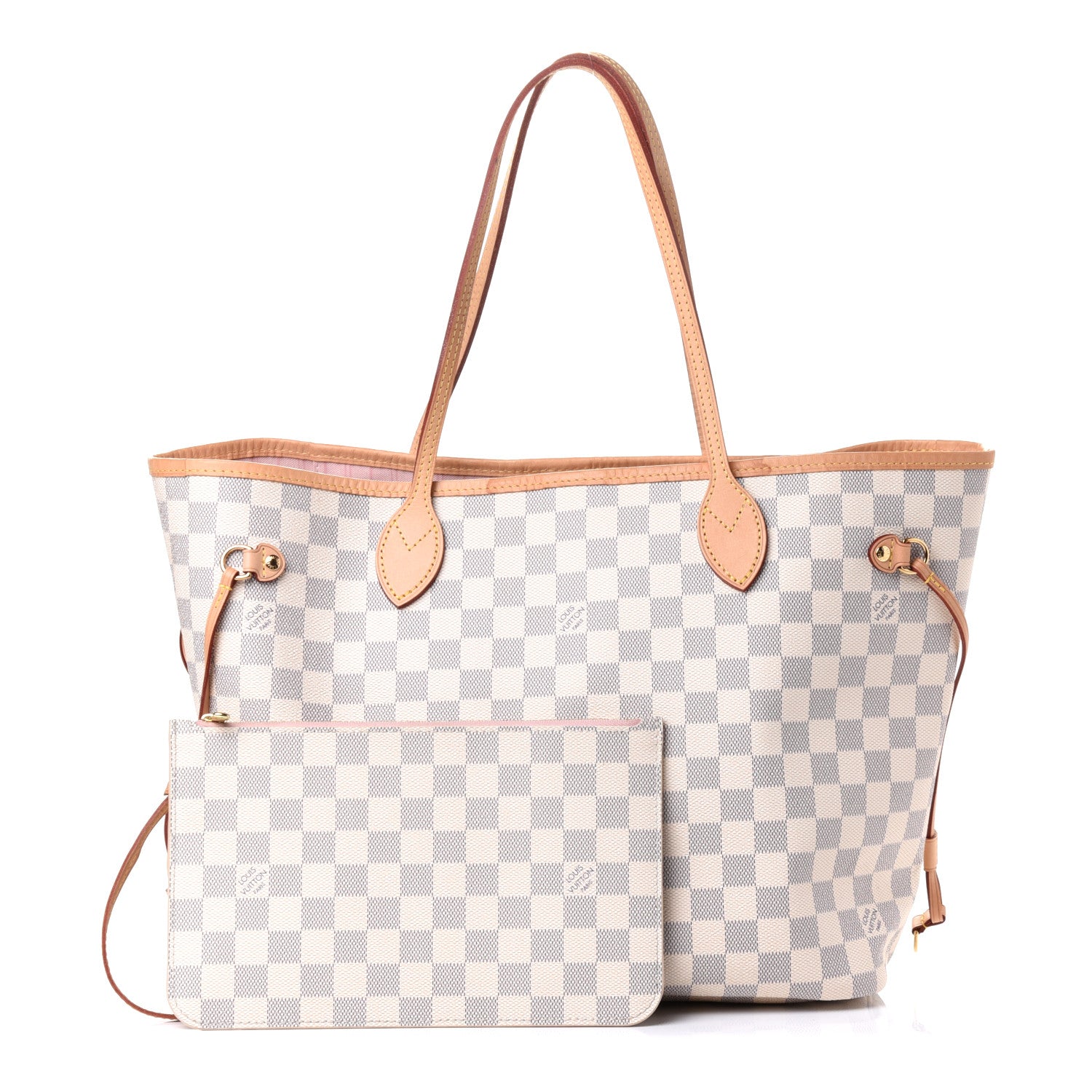 Louis Vuitton Damier Azur Neo Neverfull MM Rose Ballerine 2 of 8