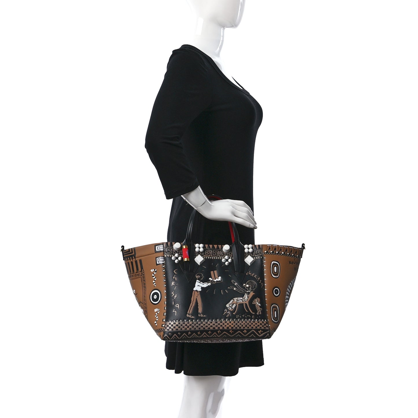 Calfskin Greekaba Small Tote Multicolor