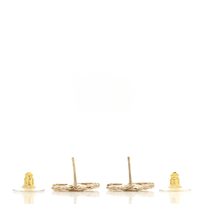 Chanel Crystal CC Earrings Gold 3 of 4