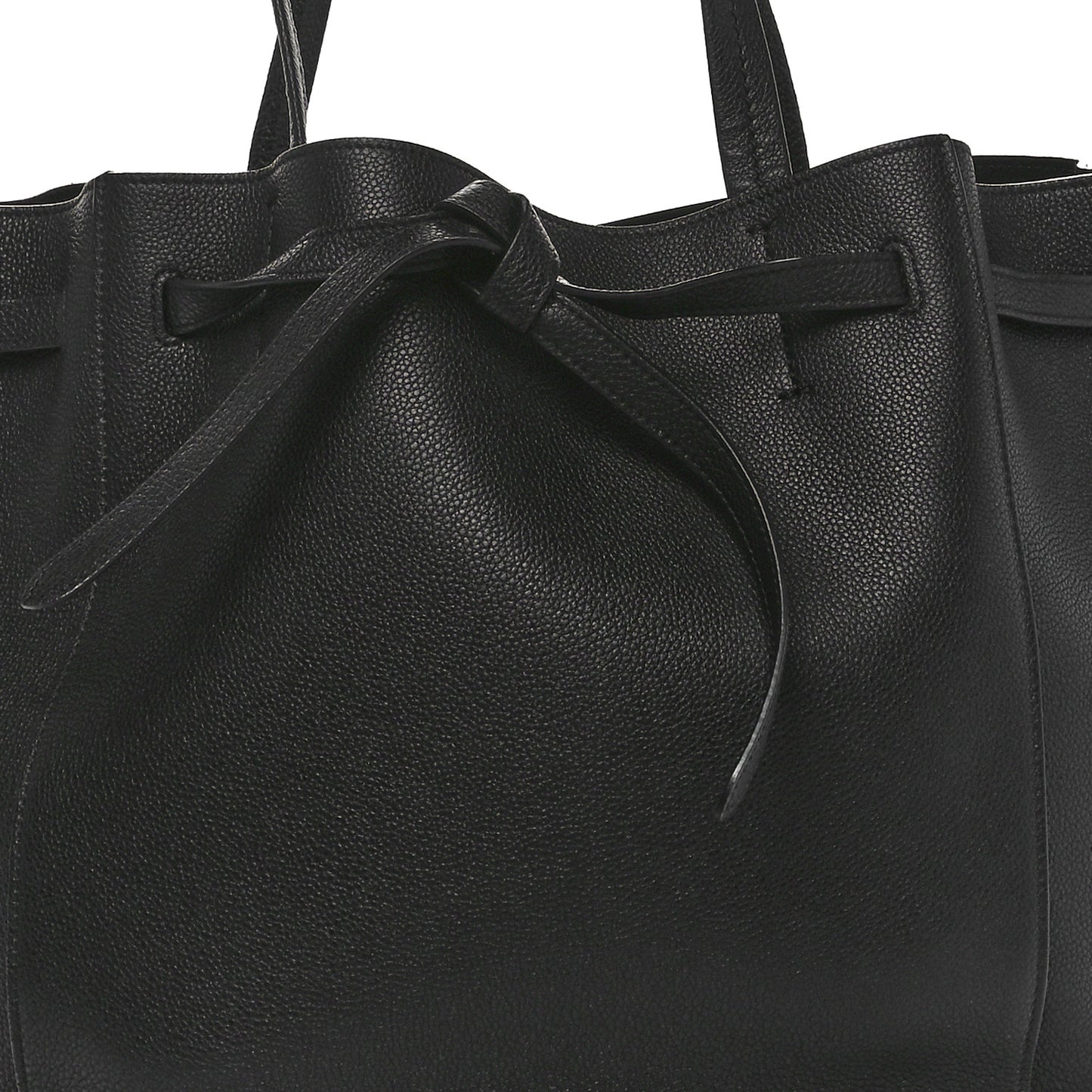 Soft Grained Calfskin Small Belt Cabas Phantom Black