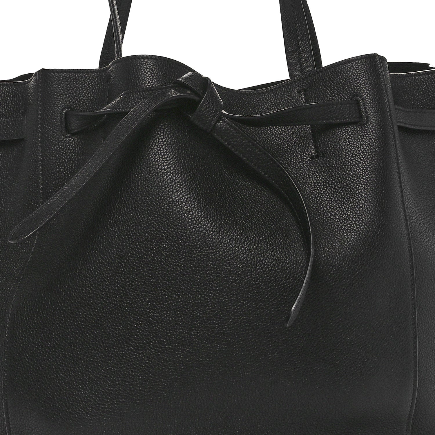 Celine Soft Grained Calfskin Small Belt Cabas Phantom Black 7 of 10