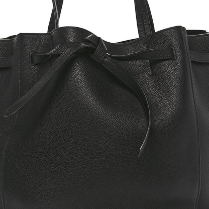 Celine Soft Grained Calfskin Small Belt Cabas Phantom Black 7 of 10