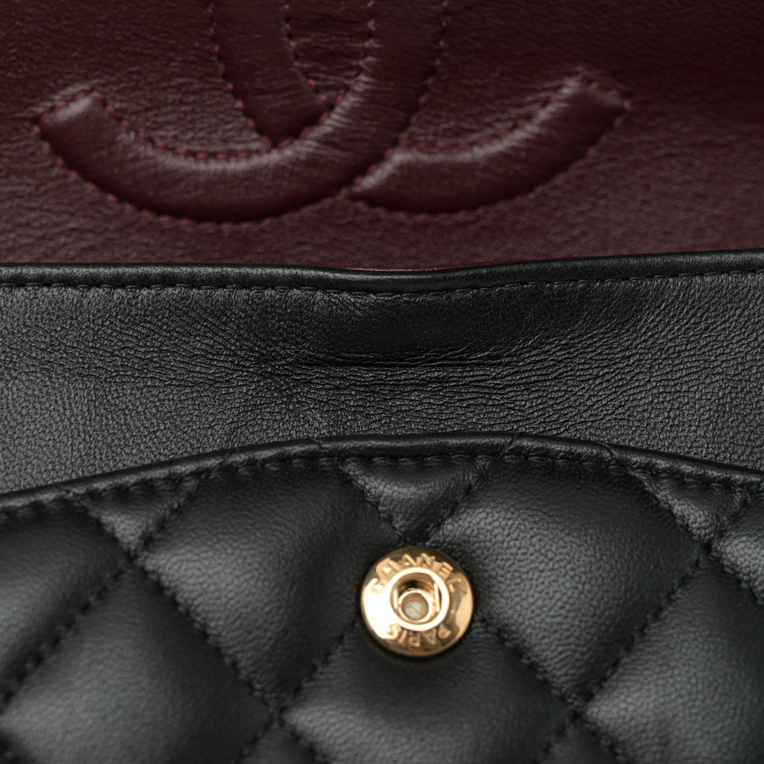 Chanel Lambskin Quilted Medium Double Flap Black 12 of 12