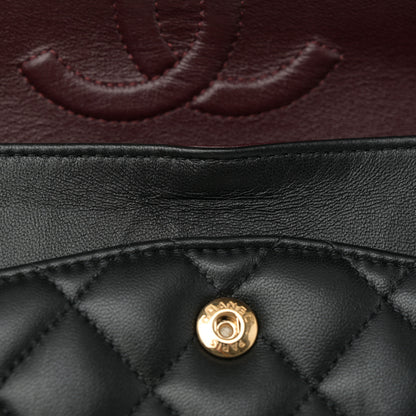Chanel Lambskin Quilted Medium Double Flap Black 12 of 12