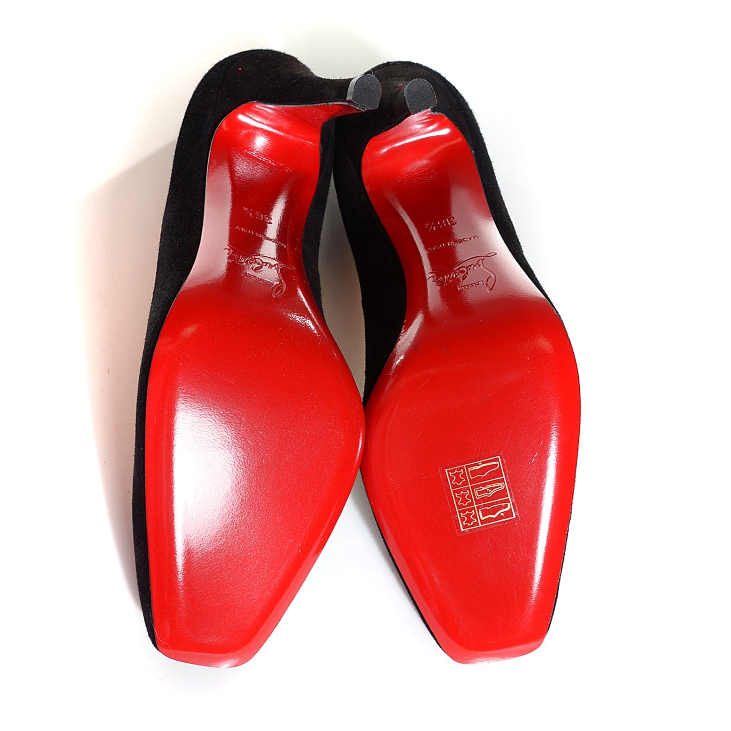 Christian Louboutin Suede Particule 100 Pumps 36.5 Black 5 of 6