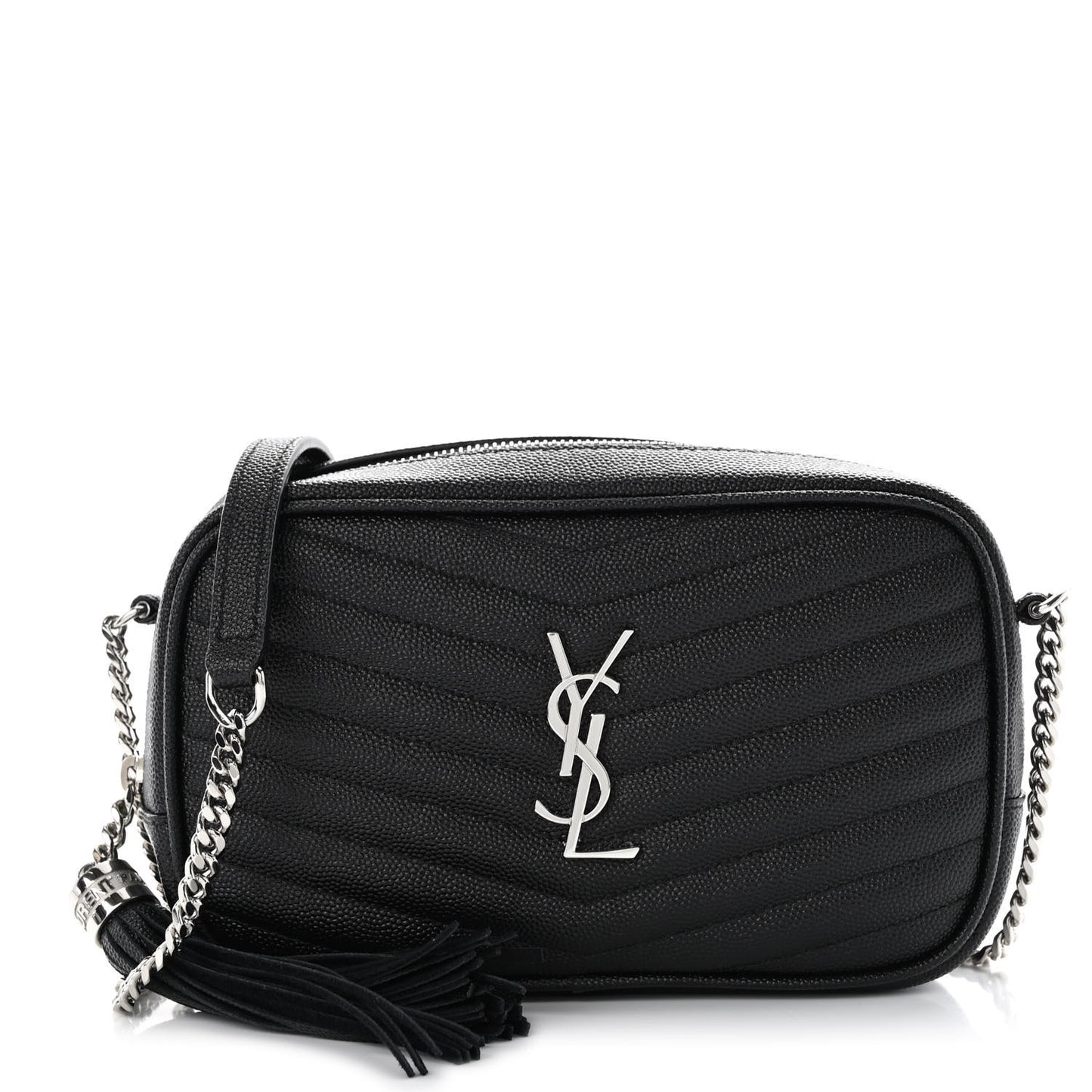 Grain De Poudre Matelasse Monogram Mini Lou Camera Bag Black