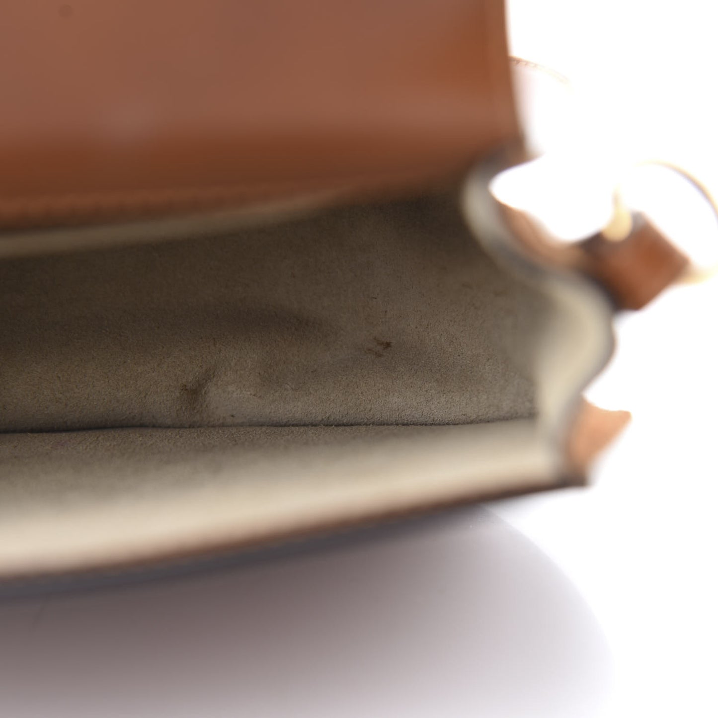 Calfskin Suede Medium Nile Bracelet Bag Caramel