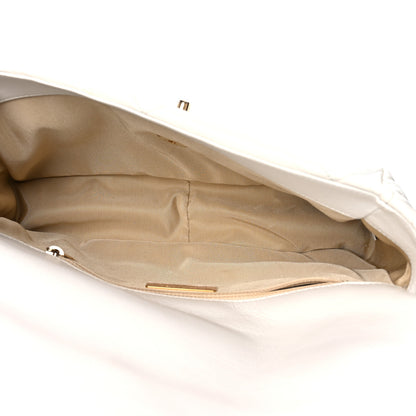 Chanel Goatskin Quilted Large Chanel 19 Flap White 5 of 12