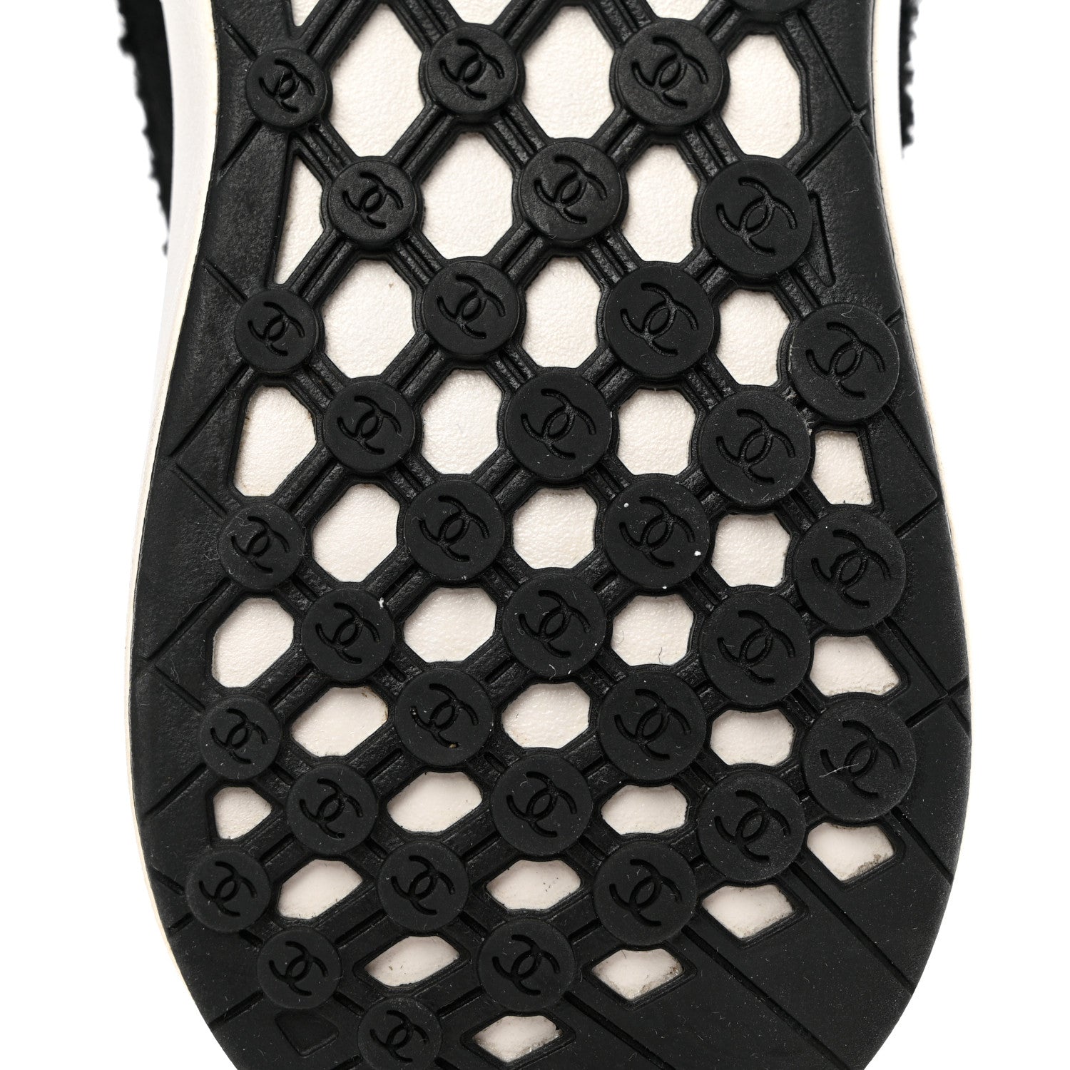 Chanel Fabric Logo Sneakers 39 Navy Black 8 of 8